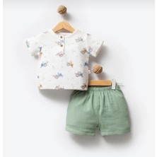 Butik Erkek Bebek Pamuklu Müslin Alt - Üst 2'li Takım