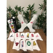 Aygan Store 10 Çift Basketbol Karakter Desenli Renkli Unisex Kolej Çorap Seti