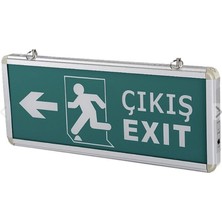 Exıt Çıkış Armatürü Ledli 3 Saat Akülü - Exıt Çıkış Sol Sağ Adamlı Cata 9170 3W