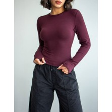 Leilaa Parmak Geçmeli Bisiklet Yaka Bluz
