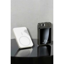 Pileli Store Ios Uyumlu 22.5W Hızlı Şarj Magsafe Powerbank Dijital Göstergeli 10.000 Mah