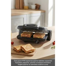 Lorenzo Crispo 6 Dilim Kapasiteli Tost Makinesi ve Izgara Makinesi Çıkarılabilir Plakalı Kırmızı