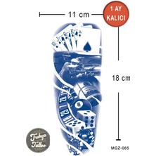 Trakya Tattoo 1 Ay Kalıcı Dövme Yarım Kol Poker Geçici Dövme