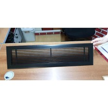 Renuzu 29X9 Lineer Menfez Iç Ölçü Mat Siyah  Şömine Dolap Menfezi