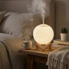 Pileli Store 3D Ay Tasarımlı Su Yenilemeli USB Hava Nemlendiricisi – Dokunmatik, 3 Renk Işık Modlu (Gün Işığı / Beyaz / Sarı Işık) gece Lambası (4887)