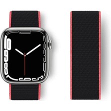Senka Watch 38MM Hasırlı Cırtcırtlı Kordon (Saat Değildir) - Pembe-Siyah