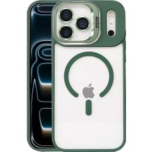 Senka Joko Iphone 17 Pro Max Remim Lensli Magsafe Standlı Kapak - Koyu Yeşil