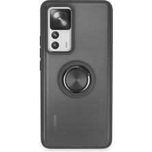 Senka Mi 12T Pro Kılıf Montreal Yüzüklü Kapak - Siyah