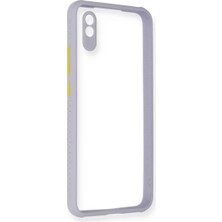 Senka Newface Redmi 9A Kılıf Miami Şeffaf Silikon - Lila