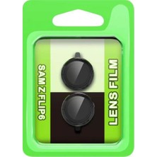 Senka Newface Samsung Galaxy Z Flip 6 Raze Metal Kamera Lens - Siyah