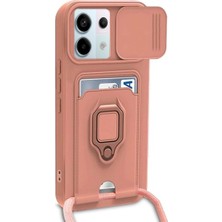 Senka Note 13 Pro 5g Kılıf Zuma Kartvizitli Yüzüklü - Pembe