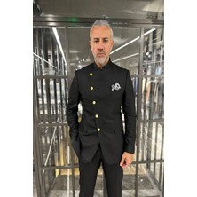 Fc Plus Hakim Yaka Takım Elbise Erkek Siyah Basic Fit Modeli ile Şık ve Modern Görünüm