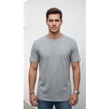 Plus Scorpion Erkek Basic Tişört Likrasız  Pamuklu  Regular Fit Bisiklet Yaka
