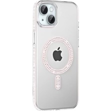 Senka Joko Iphone 14 Move Taşlı Magsafe Kapak - Gümüş