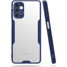 Senka Newface Samsung Galaxy A72 Kılıf Platin Silikon - Lacivert