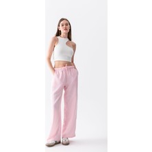 Wega Moda Keten Pantolon Keten Karışımlı Bol Kesim Kadın Pantolon – Rahat Yazlık Günlük Pantolon