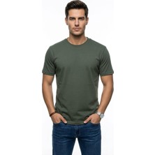 Plus Scorpion Erkek Basic Tişört Likrasız  Pamuklu  Regular Fit Bisiklet Yaka