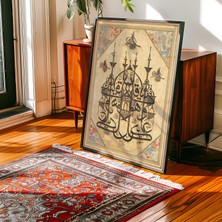 Pegziz Ayasofya Camii Hat Dini Poster Islami Çerçevesiz Duvar Dekoru