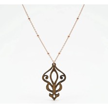 Koçak Takı Ahşap Kolye Modern Özgün Minimalist Takı Model No 284