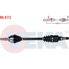 Otoco Renault Laguna Iıı (Bt0/1) 1.5 Dcı 5 Vıtes M-T Sanzıman Uzunluk 692MM 07- Komple Aks Sol Ön 80565217
