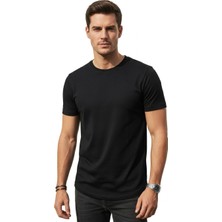 Plus Scorpion Erkek Basic Tişört Likrasız  Pamuklu  Regular Fit Bisiklet Yaka
