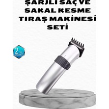 TeknoKapsül Profesyonel Şarjlı Saç Sakal Kesme Makinesi – Paslanmaz Çelik Bıçaklı, Ergonomik Sessiz Motor