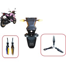 Koçak Motor Yuki Hammer 50 Arka Sinyal Takımı Sarı LED Sinyal - Mavi Park