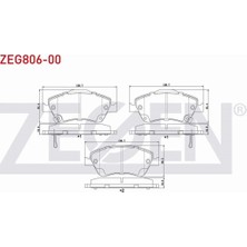 Otoco Toyota Corolla 1.4 D 2007-2012 Ön Fren Balatası Ikazlı 04465 02210