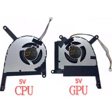 Afila Asus Tuf Gaming A15 FA507RE-HN034 Notebook Cpu+Gpu Fanı Sağ-Sol Set (Ver.1 - 5V)
