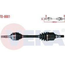Otoco Toyota Corolla (_E10_) 1.6i Uzunluk 599,5MM 1992-1997 Komple Aks Sol Ön 4342020112