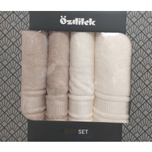 Özdilek Best Hamam Seti, Banyo Havlu Takımı (Büyük Boy)-Colourist Bej Krem