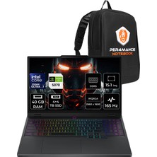 Lenovo Legion 5 Intel Core Ultra 7 255HX 40GB 4tb+4tb SSD RTX5070/8GB 115W 15.1" Qhd+ OLED 1000NITS 165Hz Fdos Taşınabilir Bilgisayar & Per4 Çanta 83F0008BTRP330