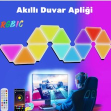 Neeko Triangle Rgbıc Üçgen Duvar Apliği Telefon ve Kumanda Kontrollü Özelleştirilebilir 12 Parça