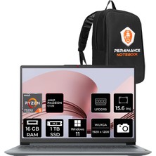 Lenovo Ideapad Slim 3 Ryzen 5 7520U 16GB RAM 1TB SSD 15.6" FHD Win11 Home 82XQ00SFTXP306 Notebook + Per4 Çanta