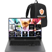 Lenovo Loq 17IRX10 i5 13450HX RTX 5050 8GB 80GB RAM 256GB SSD 17.3" FHD 165Hz Win11 Home 83JH0069TRP397 Gaming Laptop + Per4 Çanta