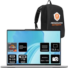 Lenovo Ideapad Slim 5 Amd Ryzen 7 7735HS 16GB 1tb SSD 13.3" Fhd+ Fdos Taşınabilir Bilgisayar & Per4 Çanta 83J2004STRP303