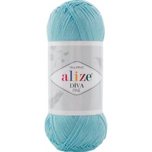 Alize Diva Fine 376 Turkuaz El Örgü Ipi 100 Gr.
