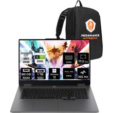 Lenovo Loq 17IRX10 i5 13450HX RTX 5050 8GB 80GB RAM 1TB SSD 17.3" FHD 165Hz Win11 Pro 83JH0069TRP453 Gaming Laptop + Per4 Çanta