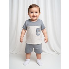 Minitix Baby Erkek Bebek %100 Pamuklu Cool Baskılı Şortlu Takım -  2’li Set