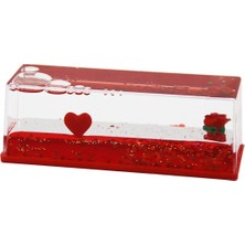 Pileli Store Kırmızı Su Kalp - Gül D.gen Mika Yüzen Batmayan Dekoratif Biblo AKVARYUM5.2X15.2X5.3CM (4887)