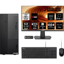 Asus Expertcenter D500ME i7 13700 32GB RAM 1TB SSD 23.8" FHD Win11 Pro D500000I713700P626 Masaüstü Bilgisayar + Per4 USB