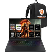Lenovo Legion Pro 5 Ryzen 9 8940HX RTX 5060 8GB 8GB RAM 2TB SSD 16" QHD+ 240Hz FreeDOS 83LT005RTRP304 Gaming Laptop + Per4 Çanta