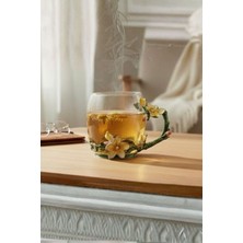 Rubi Porselen Metal Saplı Cam Kupa Bardak