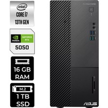 Asus Expertcenter D500ME i7 13700 RTX 5050 8GB 16GB RAM 1TB SSD Win11 Pro D500000I713700P526 Masaüstü Bilgisayar + Per4 USB