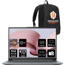 Lenovo Ideapad Slim 3 Amd Ryzen 5 7520U 16GB 1tb SSD 15.6" Fhd Fdos Taşınabilir Bilgisayar & Per4 Çanta 82XQ00SFTXP303