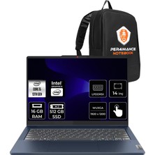 Lenovo Ideapad 5 Intel Core I5 13420H 16GB 5126GB SSD 14" Fhd+ Multi-Touch Fdos 2-In-1 Taşınabilir Bilgisayar & Per4 Çanta + Pen 83KX004FTRP302