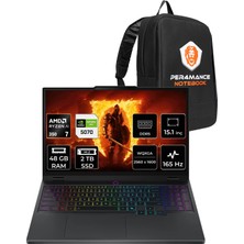 Lenovo Legion 5 Amd Ryzen Aı 7 350 48GB 2tb SSD RTX5070/8GB 115W 15.1" Qhd+ OLED 1000NITS 165Hz Fdos Taşınabilir Bilgisayar & Per4 Çanta 83F1002XTRP334