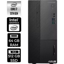 Asus Expertcenter D500ME i7 13700 64GB RAM 512GB SSD FreeDOS D500000I713700P313 Masaüstü Bilgisayar + Per4 USB