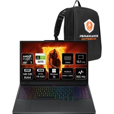 Lenovo Legion 5 Amd Ryzen Aı 7 350 48GB 4tb+4tb SSD RTX5070/8GB 115W 15.1" Qhd+ OLED 1000NITS 165Hz W11H Taşınabilir Bilgisayar & Per4 Çanta 83F1002XTRP396