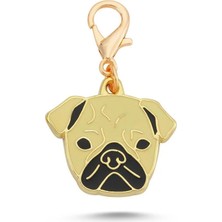 Dali's Pug Krem Altın Kaplama Mineli Tasma Aksesuarı